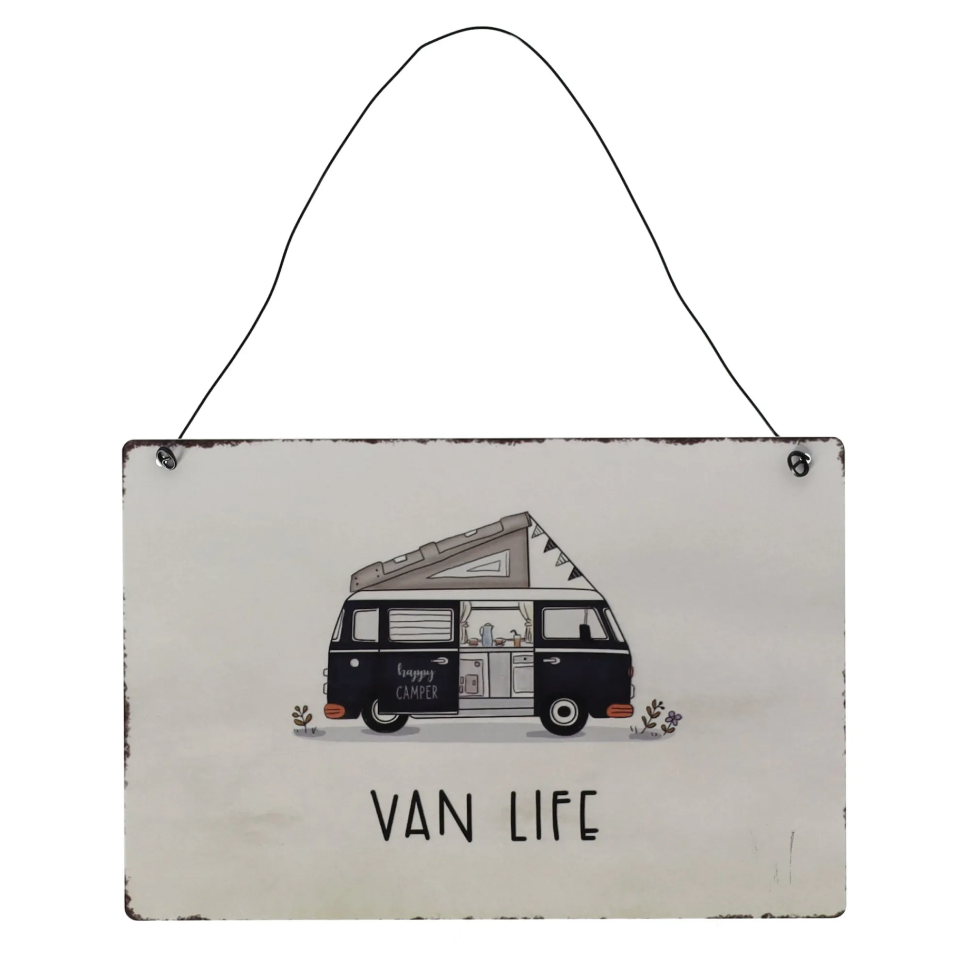 Boltze home Woondecoratie>Plaat Vanlife 21 x 14 cm 4 assorti