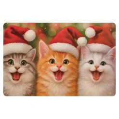 Kerstdecoratie>Placemat 28x43cm ho ho cats