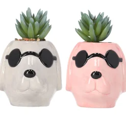 Natural Collections Kunstplanten En Kunstbloemen>Plant in pot keramiek 11 x 8 x 12 cm