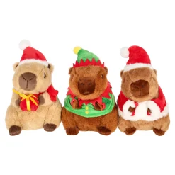 Kerstdecoratie>Pluche capibara kerst 24 cm