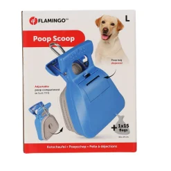 Flamingo Hondenverzorging>Poepschep uitklap Fia L blauw