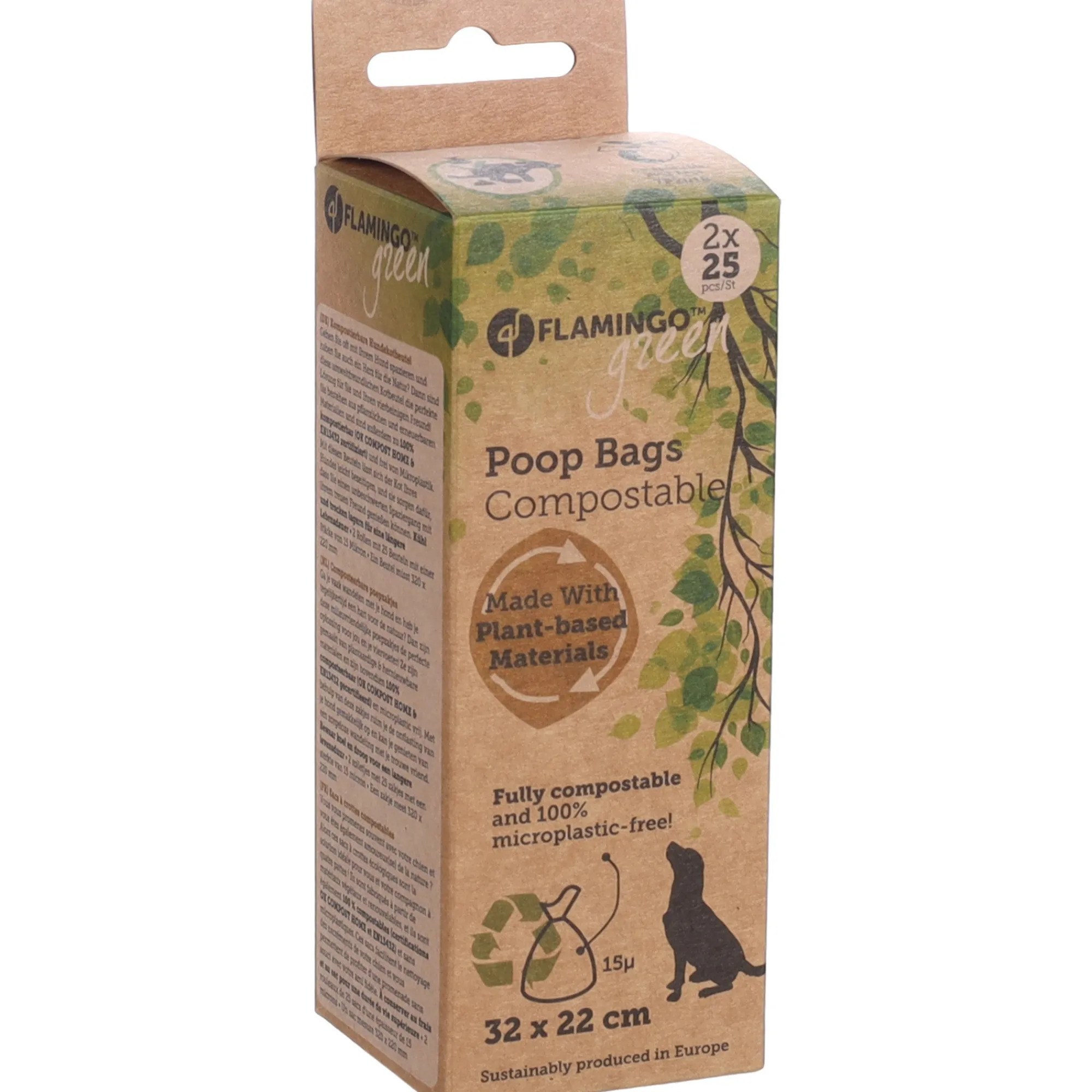 Flamingo Hondenverzorging>Poepzak composteerbaar cardun 2x25st