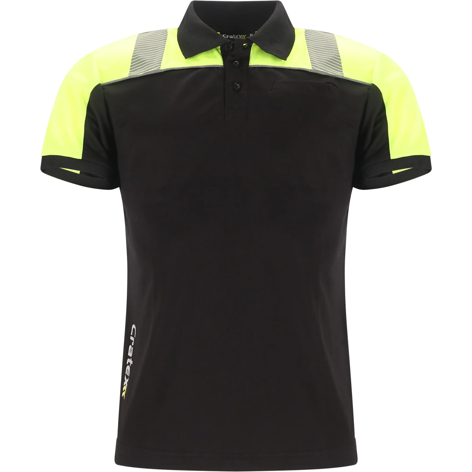 Cratex Werkshirts>Poloshirt H Maurits zwart/geel M