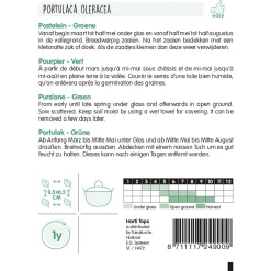 Horti Tops Moestuin>Postelein groene, zaad