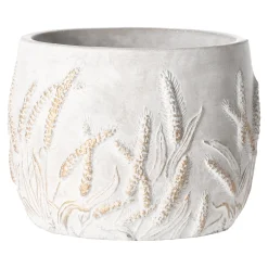 Natural Collections Vazen En Potten>Pot cement goud 14 x 11 cm