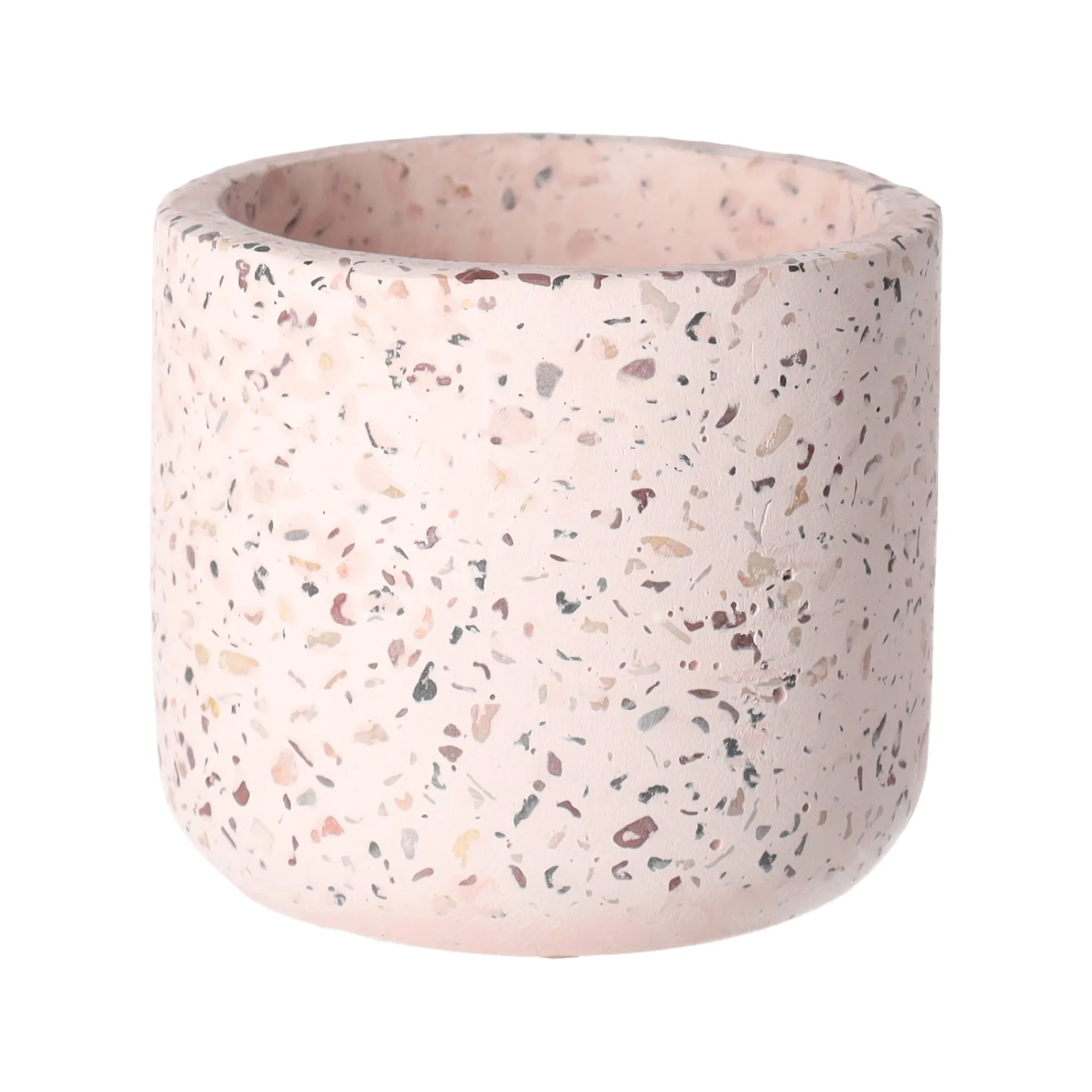 Natural Collections Vazen En Potten>Pot cement roze 10 x 9 cm