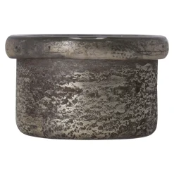 O'malley Vazen En Potten>Pot glas rustiek mat goud 8 x 6 cm