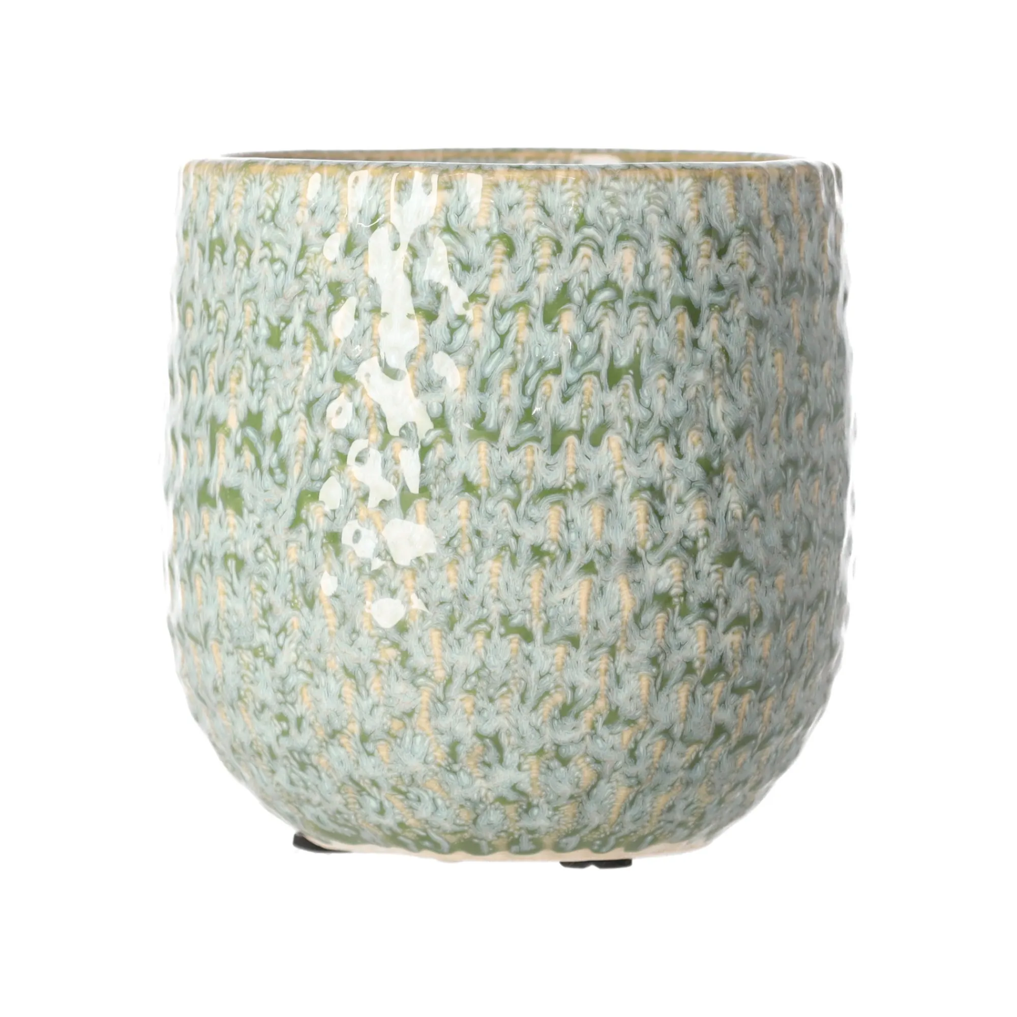 Natural Collections Vazen En Potten>Pot keramiek groen 12 x 11 cm