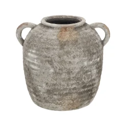 Vazen En Potten>Pot kruik met oren 27 x 24 cm rustiek