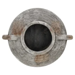 Vazen En Potten>Pot kruik met oren 27 x 24 cm rustiek