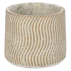 Vazen En Potten>Pot ribbel 17 cm cement