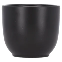 Mica Decorations Vazen En Potten>Pot Tusca rond zwart mat 7 x 8 cm