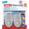Tesa Bouw>Powerstrips haak L ovaal chroom
