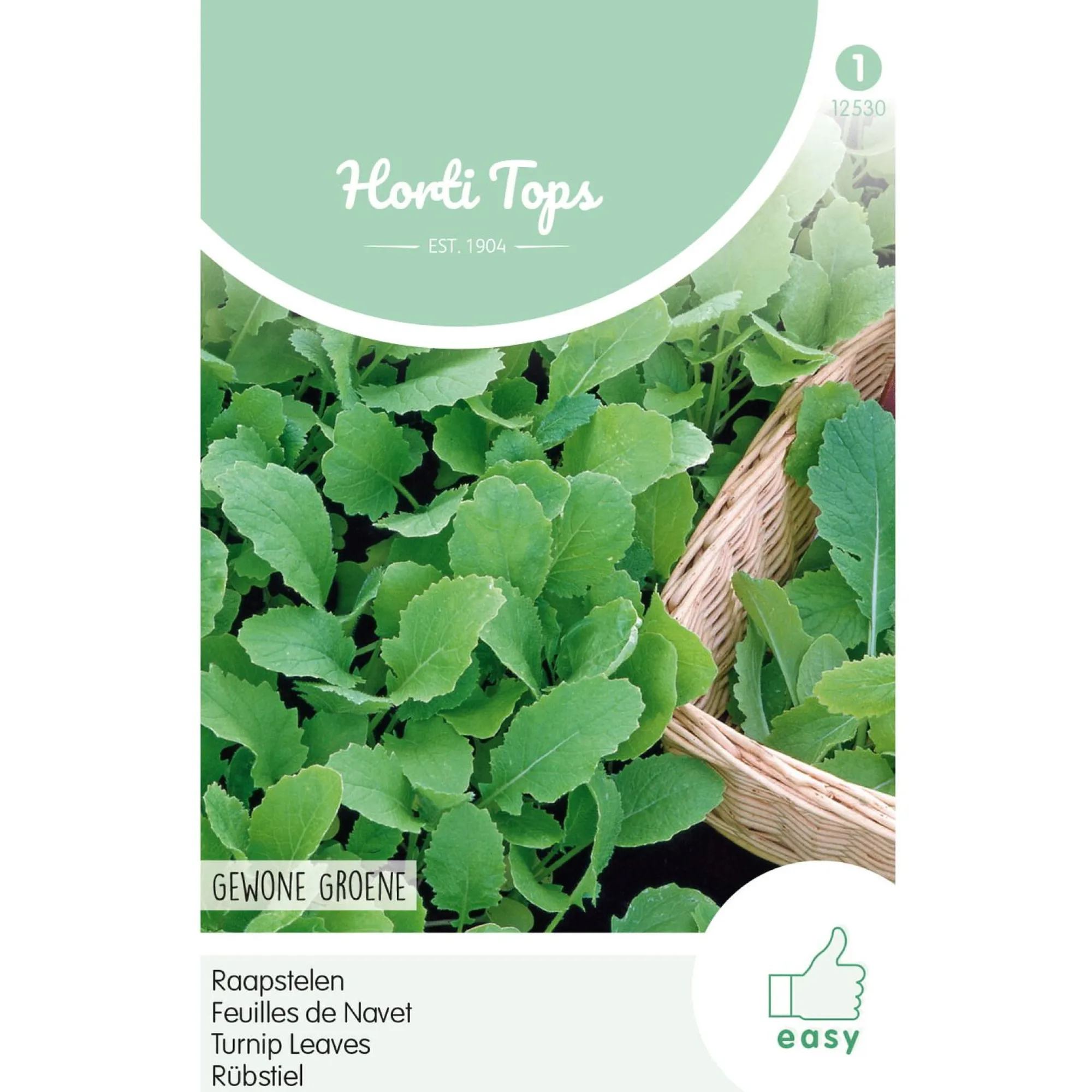Horti Tops Moestuin>Raapstelen groene, zaad