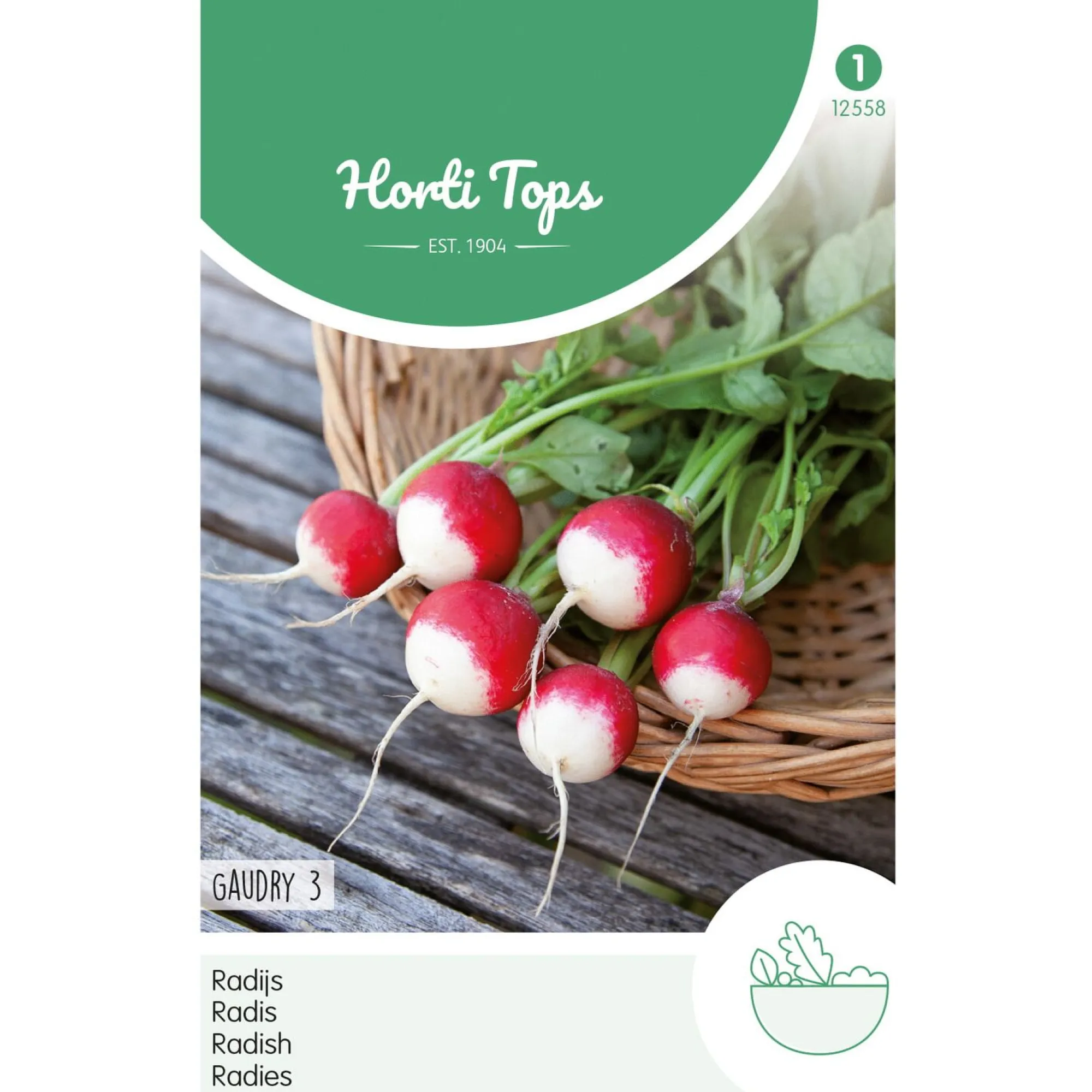 Horti Tops Moestuin>Radijs gaudry zaad