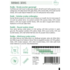 Horti Tops Moestuin>Radijs ronde gemengd, zaad