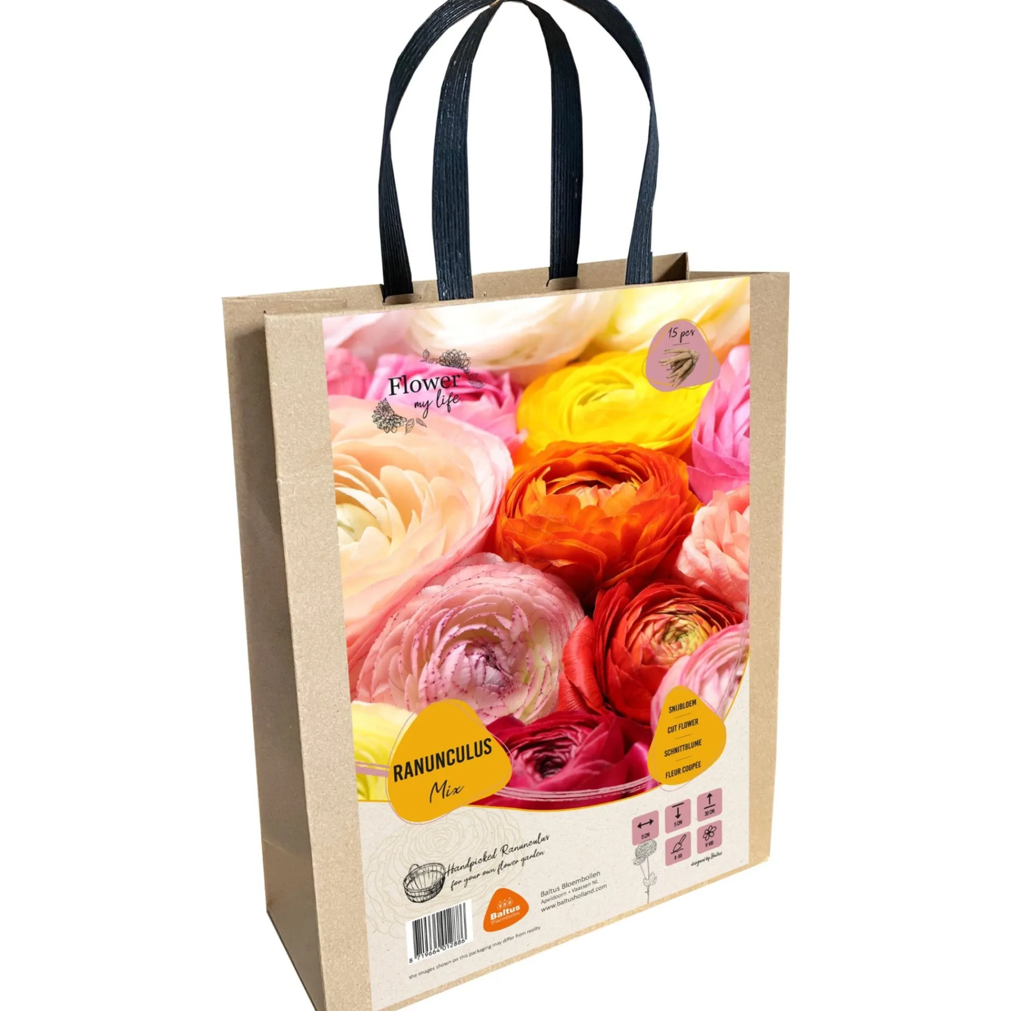 Baltus Bodemverbeteraars>Ranonkel Flower my life giftbag
