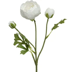 Decoris Kunstplanten En Kunstbloemen>Ranonkel wit 51 cm