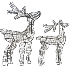 O'malley Kerstdecoratie|Kerstverlichting>Rendierduo 260 LED classic white