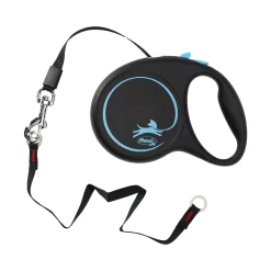 Flexi Hondenriem>Rollijn black dsgn tape M 5M blauw