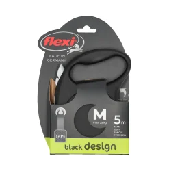 Flexi Hondenriem>Rollijn black dsgn tape M 5M zwart