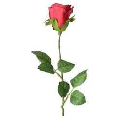 Decoris Kunstplanten En Kunstbloemen>Roos 45 cm rood