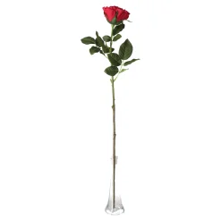 Kunstplanten En Kunstbloemen>Roos op steel rood 71 cm