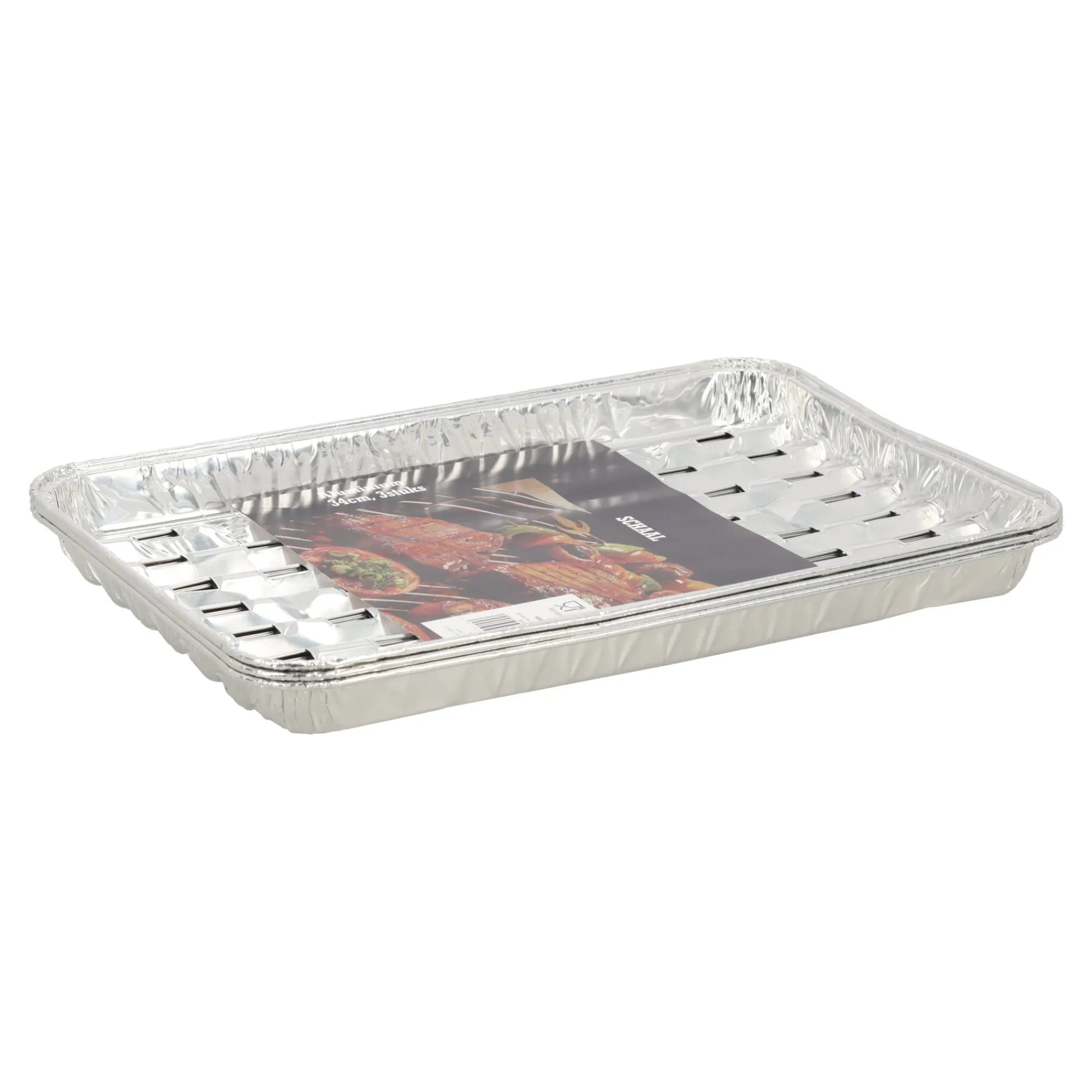 Barbecueaccessoires>Schaal alu 3st 34cm