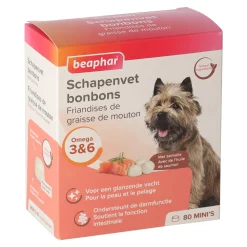 Beaphar Hondensnacks>Schapenvet bonbons mini zalm