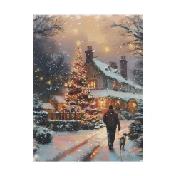 O'malley Kerstdecoratie>Schilderij Kerstboom LED 30 x 40 cm