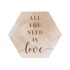 Woondecoratie>Schilderij zeshoek print C 24 x 28 cm assorti