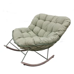 Bois le Duc Tuinstoelen>Schommelstoel Breskens groen met kussen