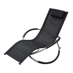 Bois le Duc Tuinstoelen>Schommelstoel Masino Zilver/Zwart