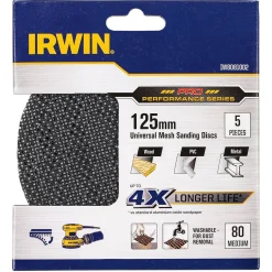 Irwin Toebehoren Elektrisch Gereedschap>Schuurgaas Ø125mm K80 5st.