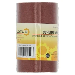 Lotus Verfspullen>Schuurpapier rol hout 115 mm x 5 m x K120