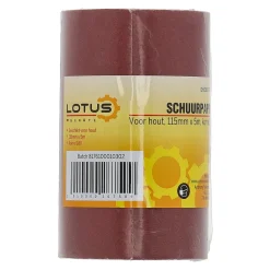 Lotus Verfspullen>Schuurpapier rol hout 115 mm x 5 m x K180