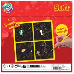Creative Craft Group Kerstdecoratie>Scratch kaarten 4st.