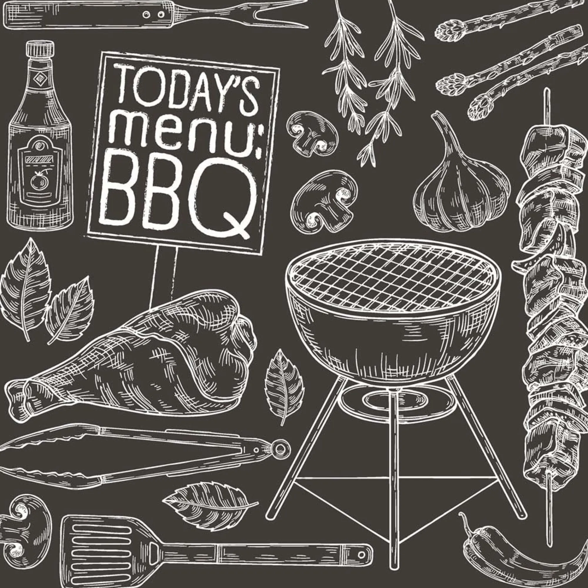 Duni Koken & Tafelen>Servet 33 x 33 cm BBQ today 20st