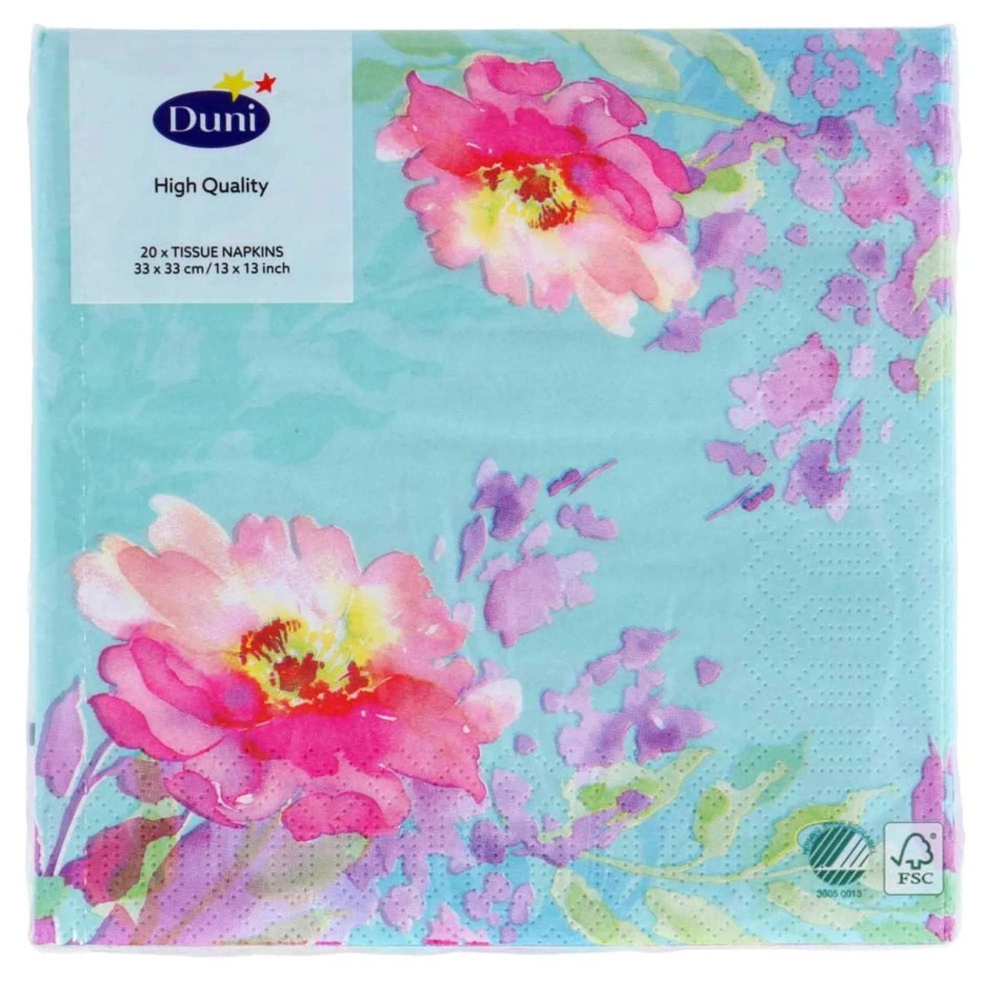 Duni Koken & Tafelen>Servet 33 x 33 cm flowy floral 20st