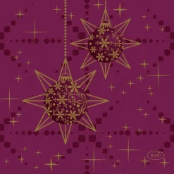 Duni Kerstdecoratie>Servet 24 x 24 cm Gilded Bauble