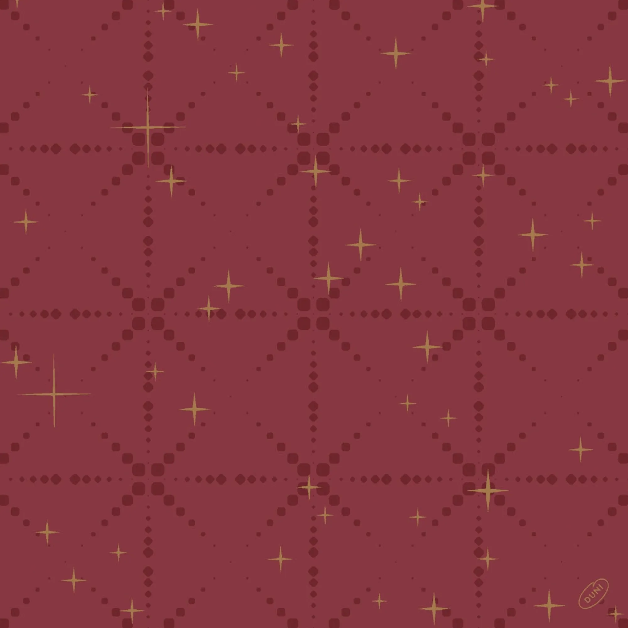 Duni Kerstdecoratie>Servet 40 x 40 cm Gilded Bauble