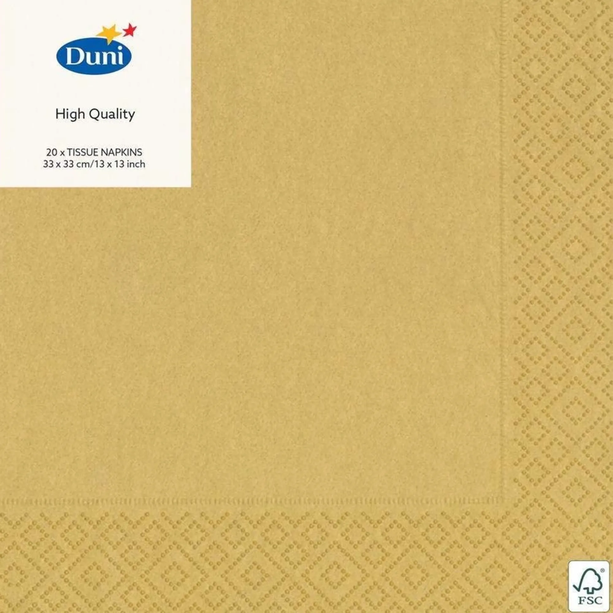 Duni Koken & Tafelen>Servet 33 x 33 cm gold 20st