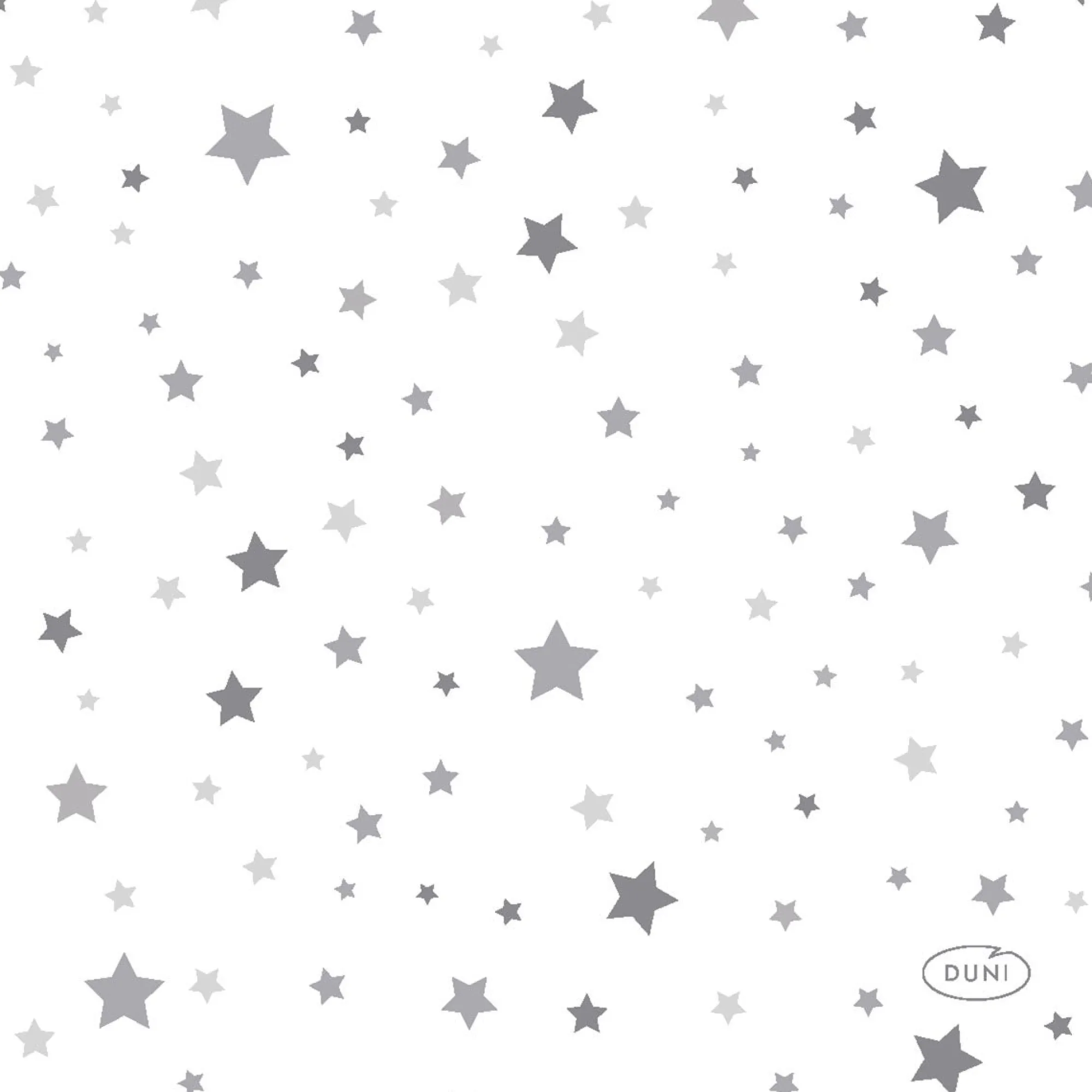 Duni Kerstdecoratie>Servet 24 x 24 cm Silver Stardust