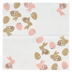 Duni Pasen|Koken & Tafelen>Servet 33x33cm blooming bunnies 20st