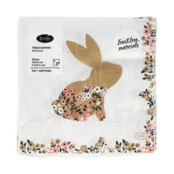 Duni Pasen|Koken & Tafelen>Servet 24x24cm blooming bunnies 20st