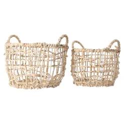 Gusta Woondecoratie>Set van 2 manden wit