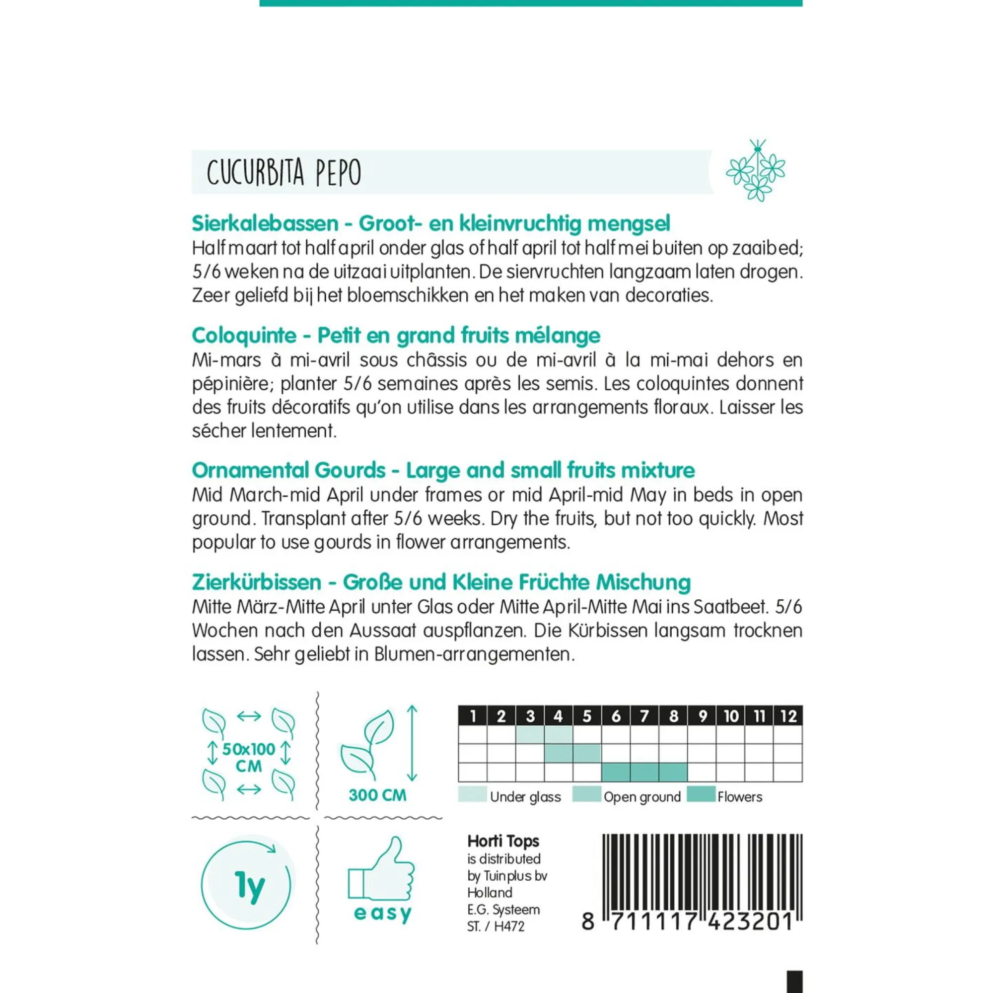 Horti Tops Moestuin>Sierkalebas Mix groot en klein