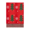 Kerstkleding>Sjaal kerstbomen rood