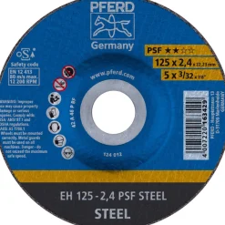 Pferd Toebehoren Elektrisch Gereedschap>Slijpschijf EH125-2,4 PSF staal