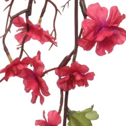 Everlands Kunstplanten En Kunstbloemen>Slinger bloesem rood 187 cm